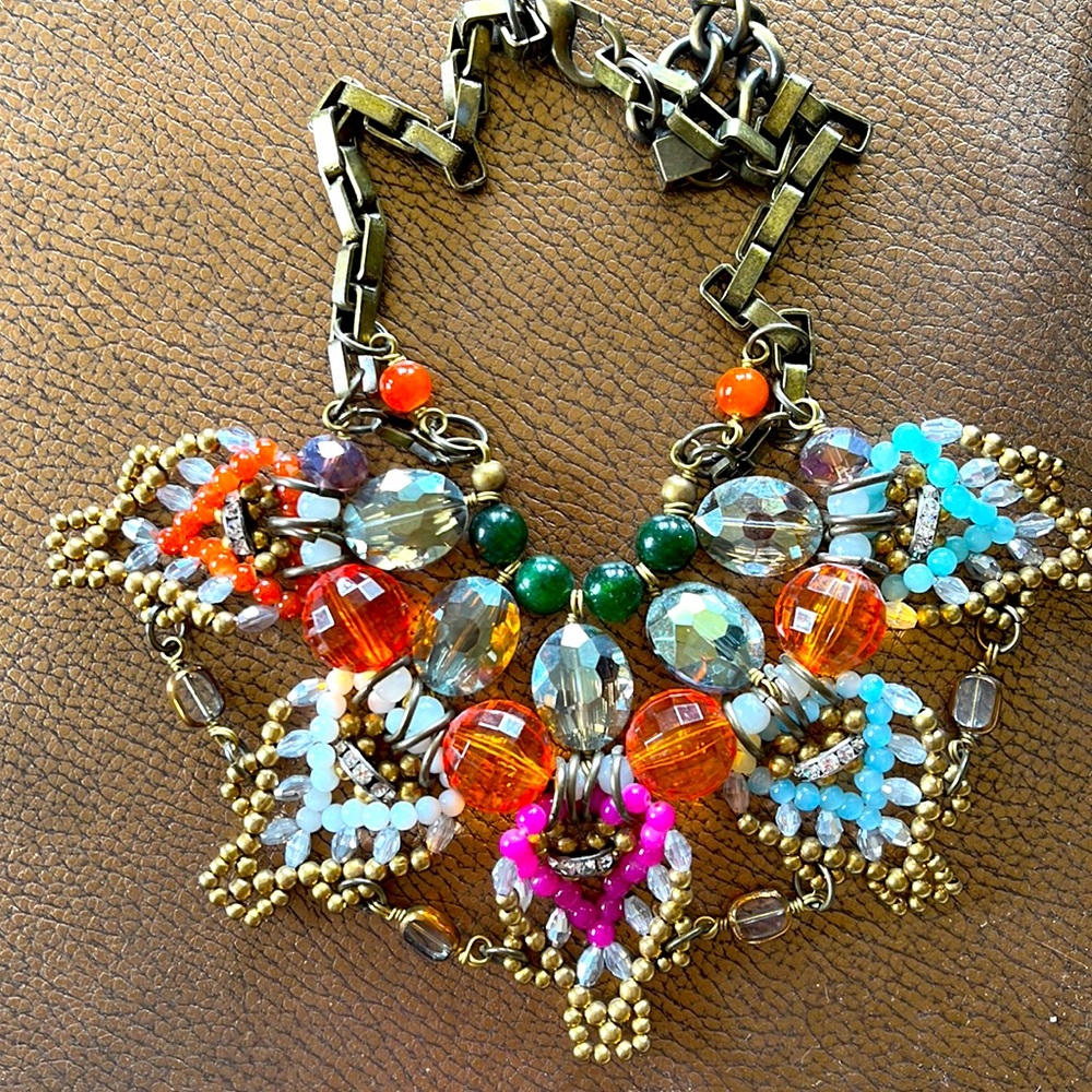 Anthropologie BOHO beaded glam nacklace